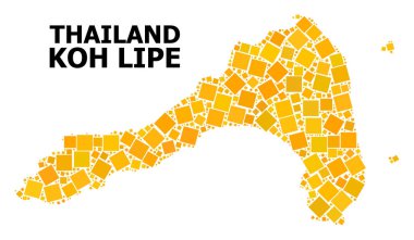 Koh Lipe Golden döndürülmüş kare desen Haritası