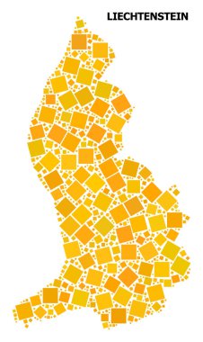 Liechtenstein altın döndürülmüş kare Mozaik Haritası