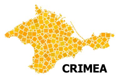 Kırım 'ın altın döndürülmüş kare desen Haritası
