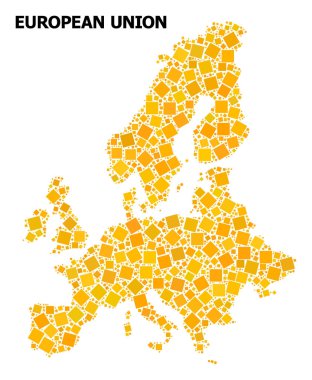Euro Union altın döndürülmüş kare desen Haritası