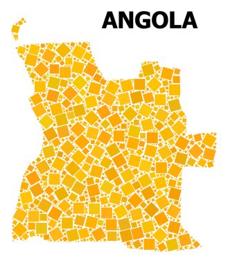 Angola altın döndürülmüş kare desen Haritası