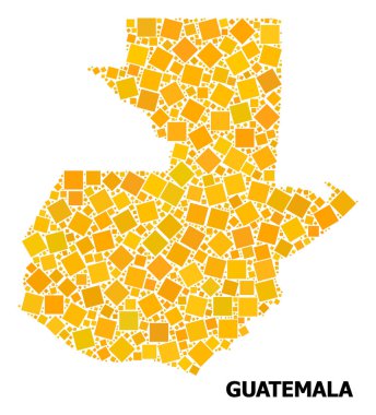 Guatemala altın döndürülmüş kare desen Haritası
