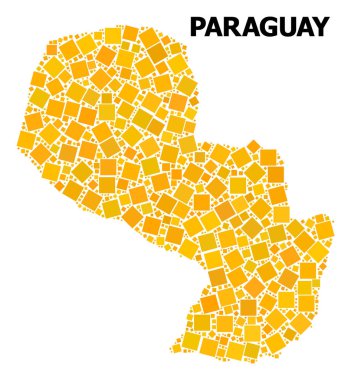 Paraguay altın döndürülmüş kare desen Haritası