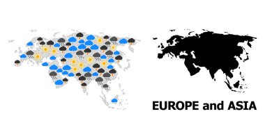 Avrupa ve Asya İklim Kolaj Haritası