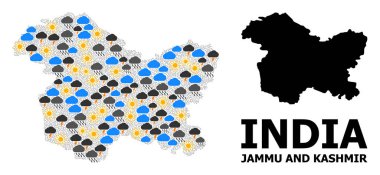 Jammu ve Keşmir Eyaleti İklim Kolaj Haritası