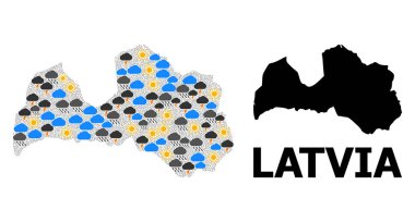 Letonya Hava Durumu Mozaik Haritası