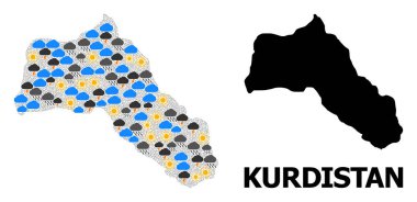 Kürdistan İklim Kolaj Haritası