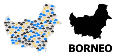 Borneo Adası Hava Durumu Mozaik Haritası