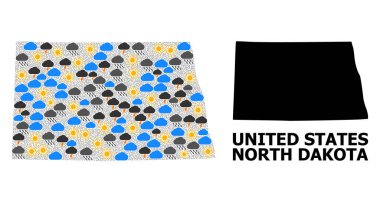 Kuzey Dakota Eyaleti İklim Mozaik Haritası