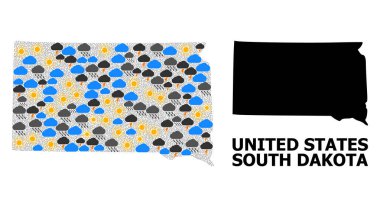Güney Dakota Eyaleti Hava Durumu Mozaik Haritası