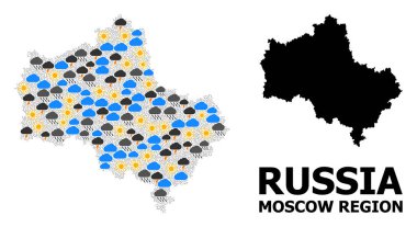 Moskova Bölgesi Hava Durumu Kolaj Haritası