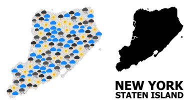 Staten Island Hava Durumu Kolaj Haritası
