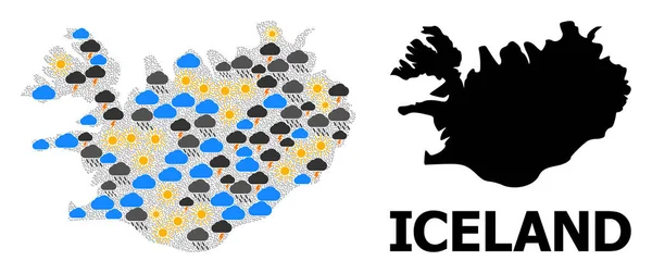 Кліматична схема карта Ісландії — стоковий вектор
