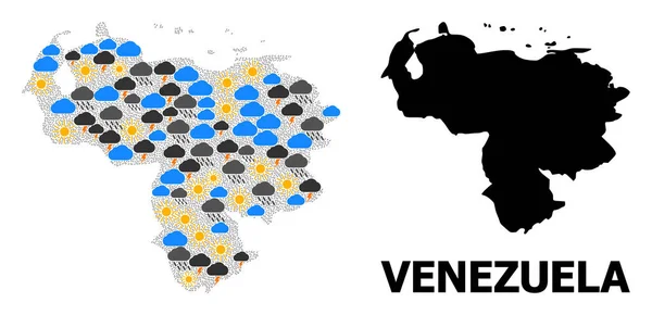 Mapa del Clima de Venezuela — Vector de stock