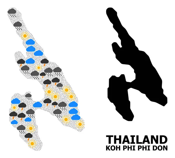 Koh Phi Don İklim Kolaj Haritası