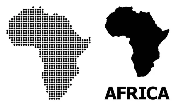 Pixel mönster karta över Afrika — Stock vektor