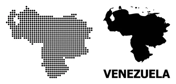 Mosaico punteado Mapa de Venezuela — Vector de stock