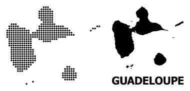 Guadeloupe Noktalı Mozaik Haritası