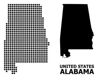 Alabama Eyaleti Pikselli Desen Haritası