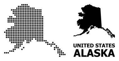 Alaska Eyaleti Pikselli Desen Haritası
