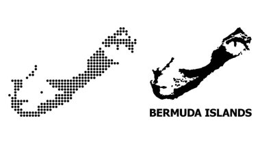 Bermuda Adaları Nokta Mozaik Haritası
