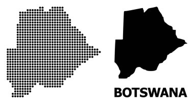 Botsvana Pikselli Mozaik Haritası