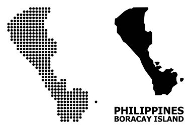Boracay Adası Noktalı Desen Haritası