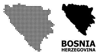 Bosna-Hersek Pikselli Desen Haritası