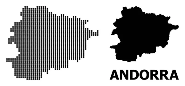 Mapa patrón de puntos de Andorra — Vector de stock