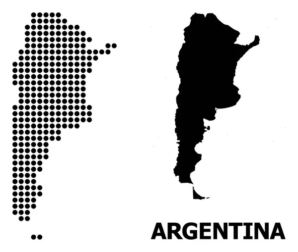 Pixelated Pattern Carte de l'Argentine — Image vectorielle