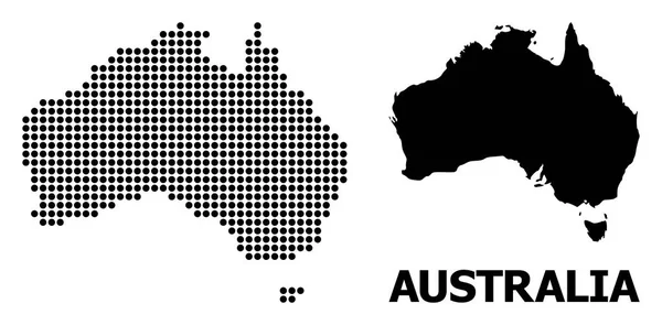 オーストラリアのピクセルパターンマップ — ストックベクタ