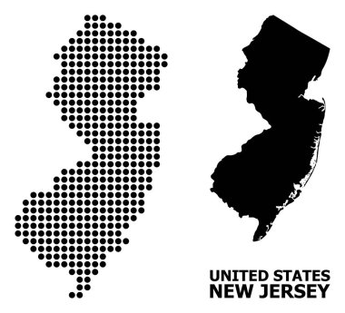 New Jersey Eyaleti Nokta Mozaik Haritası