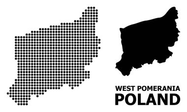 Batı Pomeranya Eyaleti Piksel Mozaik Haritası