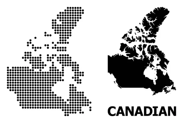 Dot Mosaic Mapa do Canadá —  Vetores de Stock