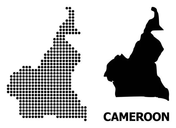 Gepunktete Mosaikkarte von Kamerun — Stockvektor