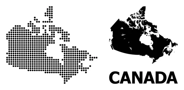 Carte mosaïque à points du Canada — Image vectorielle