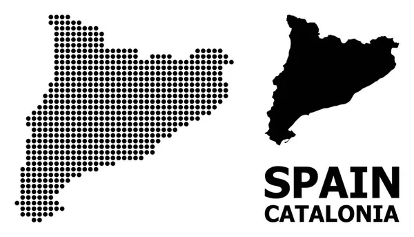 Pixel Mosaic Mapa de Cataluña — Vector de stock