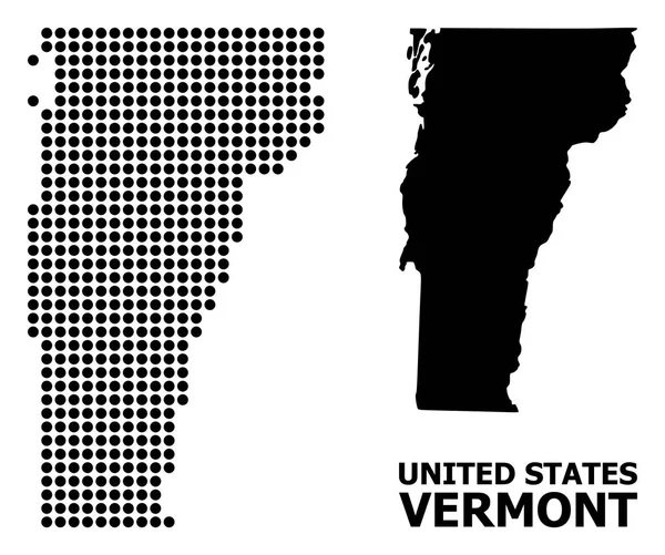 Карта точечного рисунка штата Вермонт — стоковый вектор