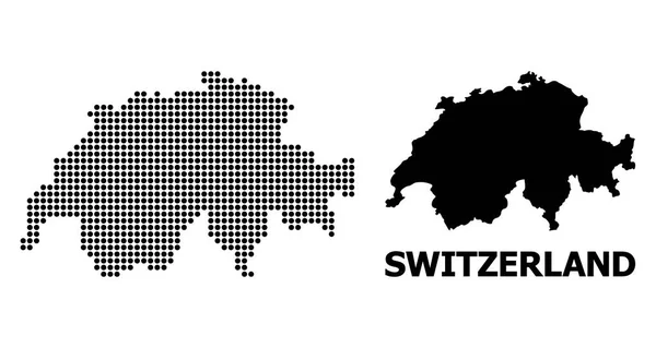 Карта мозаики Швейцарии — стоковый вектор