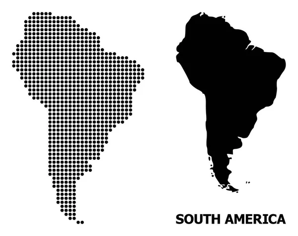 Dot Mosaic Mapa de América del Sur — Archivo Imágenes Vectoriales