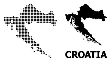 Hırvatistan Piksel Desen Haritası