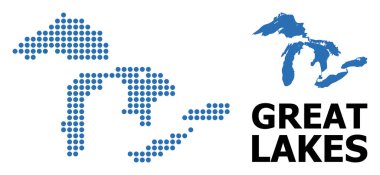 Büyük Göller Pikselli Mozaik Haritası