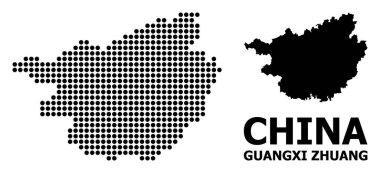 Guangxi Zhuang Bölgesi Nokta Mozaik Haritası