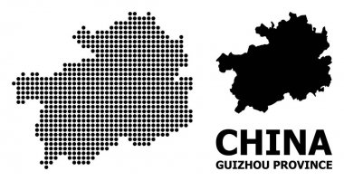 Guizhou Eyaleti Noktalı Mozaik Haritası