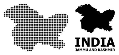 Jammu ve Keşmir Eyaleti Noktalı Desen Haritası