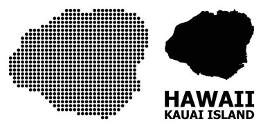 Kauai Adası Pikselli Desen Haritası