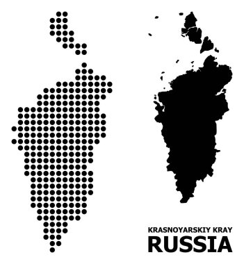 Krasnoyarskiy Kray Pikselli Mozaik Haritası