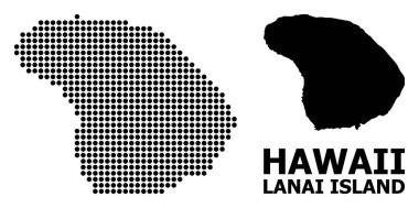 Lanai Adası Noktalı Mozaik Haritası