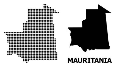 Moritanya Piksel Desen Haritası