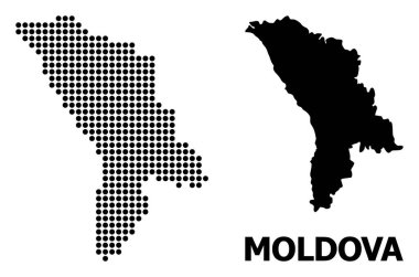 Nokta Mozaik Moldova Haritası